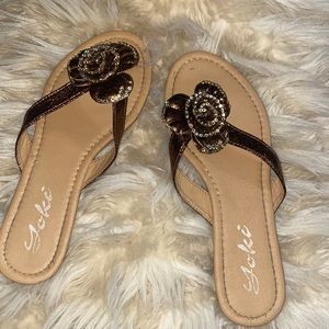 Yoki copper sandals